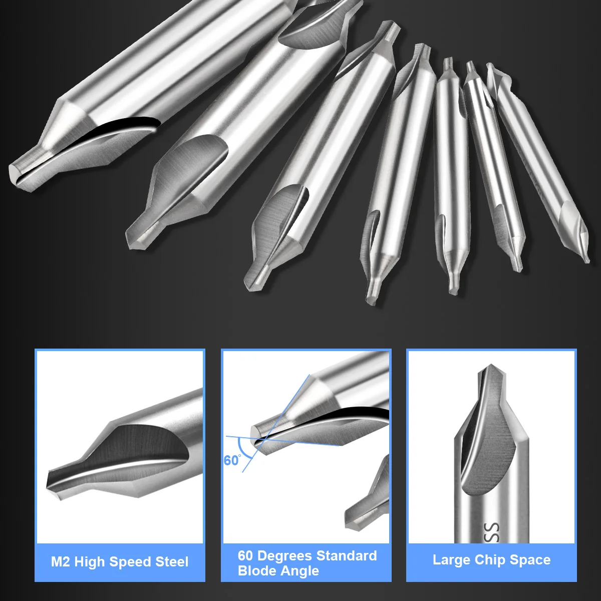 5 قطعة/7 قطعة M2 HSS مركز الحفر 1.0-5.0 مللي متر مركز مثقاب مجموعة الحفر حفرة توسيط دريل القاطع مثقاب مجموعة 6542
