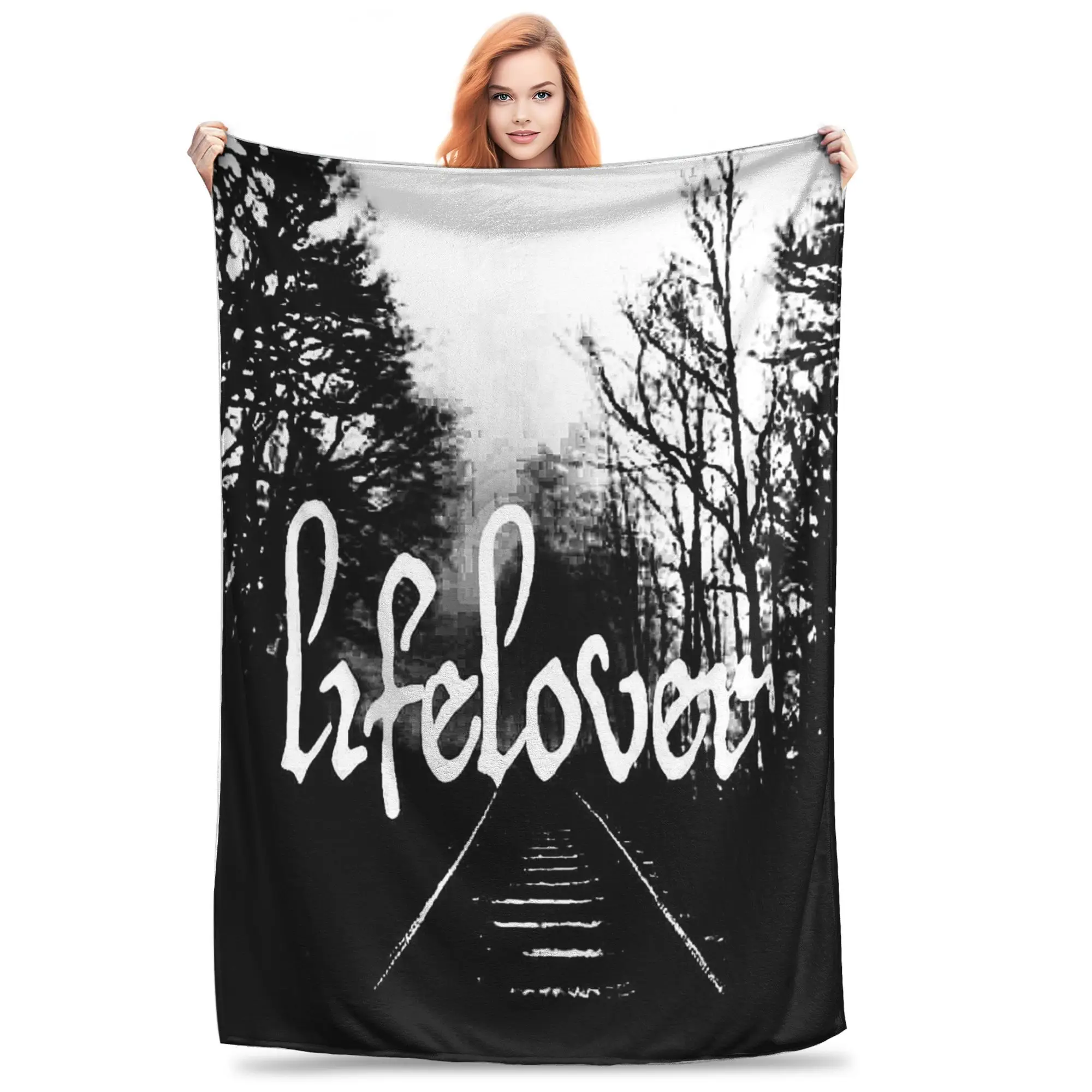 

Flannel Throw Blanket Lifelover Black Metal Band Depressive Rock Erotik Music Warm Plush Blankets Soft Bedding for Living room