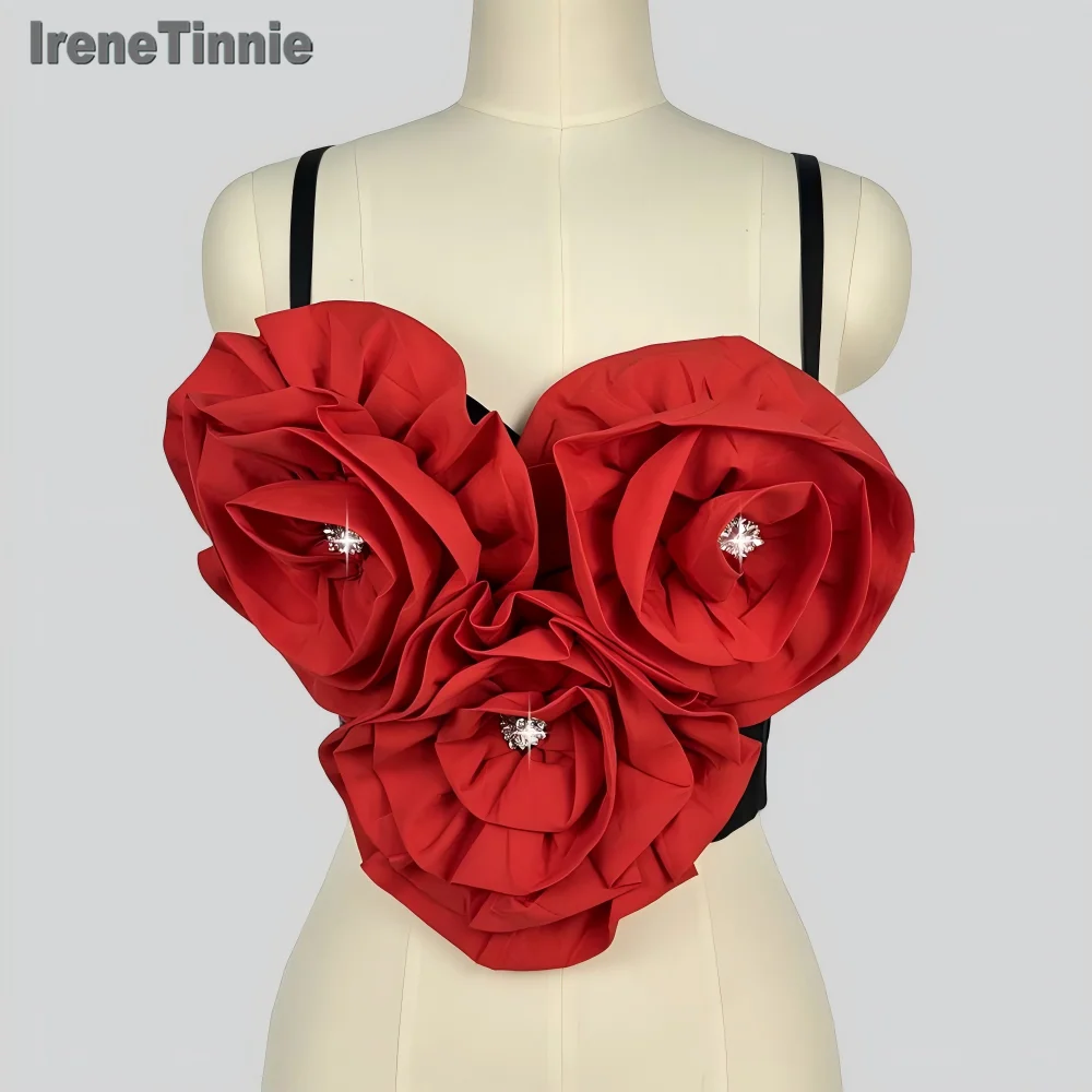 

IRENE TINNIE Luxury Short Crop Tops Bustiers Nightclub Sexy Corset Exaggeration Tank Top Women Binder Corset Bra Ropa De Mujer