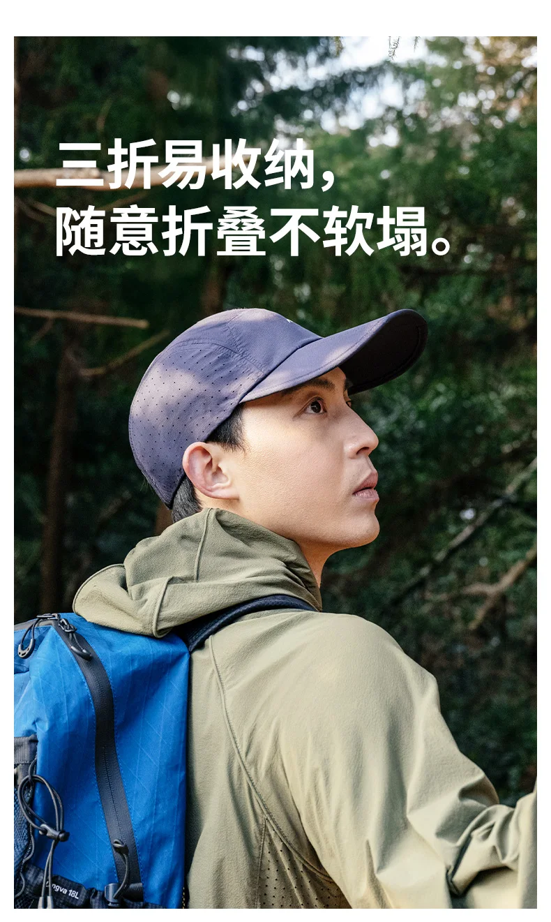 Naturehike Outdoor-Baseballmütze zum Wandern, UPF 50+, Sonnenhut, ultraleicht, faltbar, Sporthut, Sommer, atmungsaktiv, wasserdicht, für Herren und Damen – Detail 4