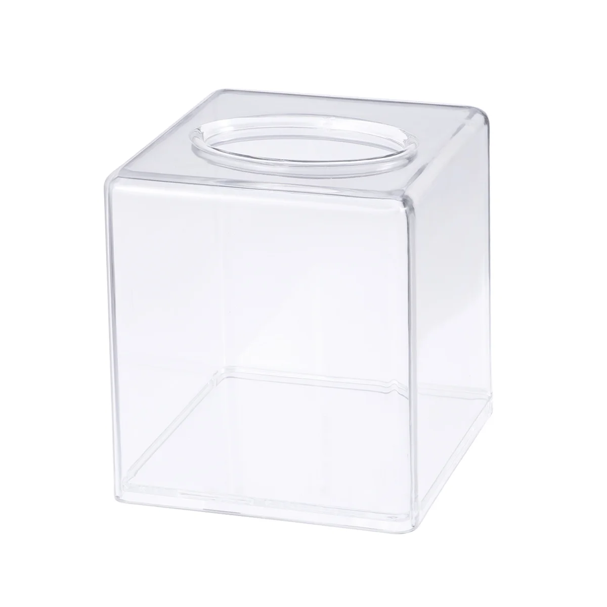 

Fashion Acrylic Square Tissue Case Transparent Tissue Holder Paper Storage Box Craft Home Supplies tissue container