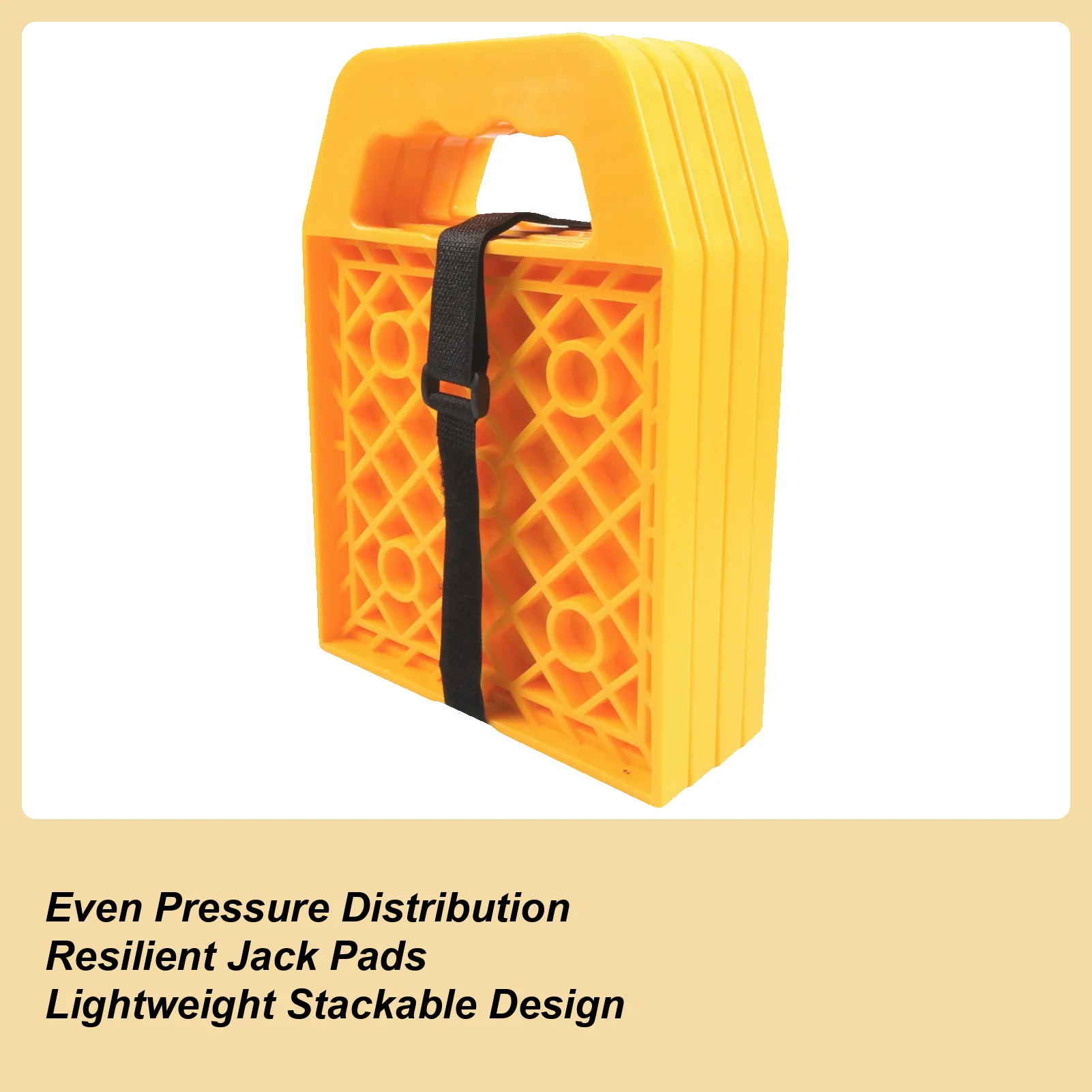 

Подушечки для автодома для выравнивающих домкратов, 4 шт., сверхмощные противоскользящие стабилизирующие блоки, колодки для домкранов для автодома, прицепа, буксировочного грузовика