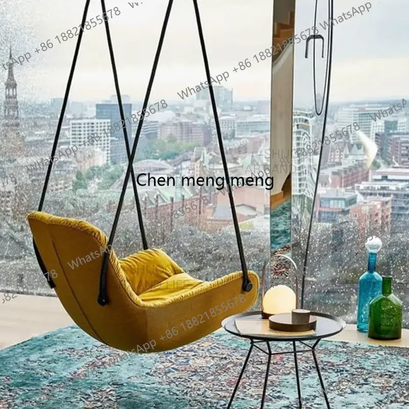 New arrive Modern Simple Artist Household Balcony Indoor Swing Hanging Basket Single Villa Model Room Hanging Chair