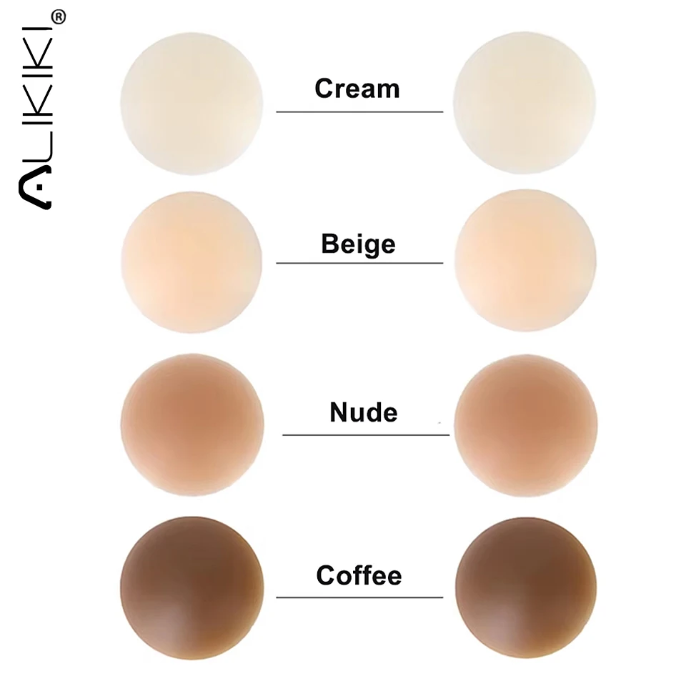 Foundation Nipple Cover Pasties Silicone Adhesive Sticky Bra Liner For Women Reusable Breast Sticker No Show Invisible Boob Tape