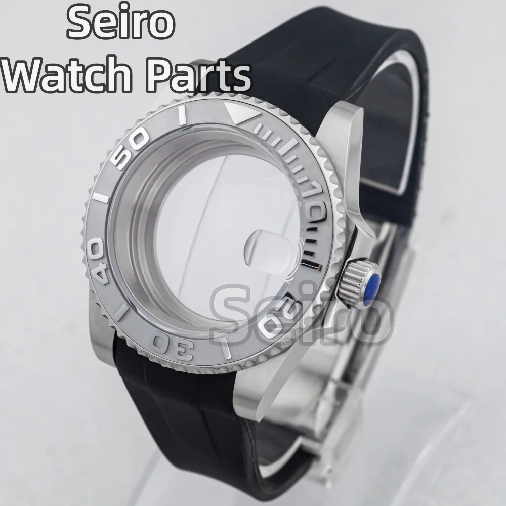 ل YACHT-MASTER 40 مللي متر ساعة حافظة المطاط حزام الياقوت الزجاج ل SUB GMT NH34 NH35 NH36 حركة 28.5 مللي متر الهاتفي الرجال مقاوم للماء #2