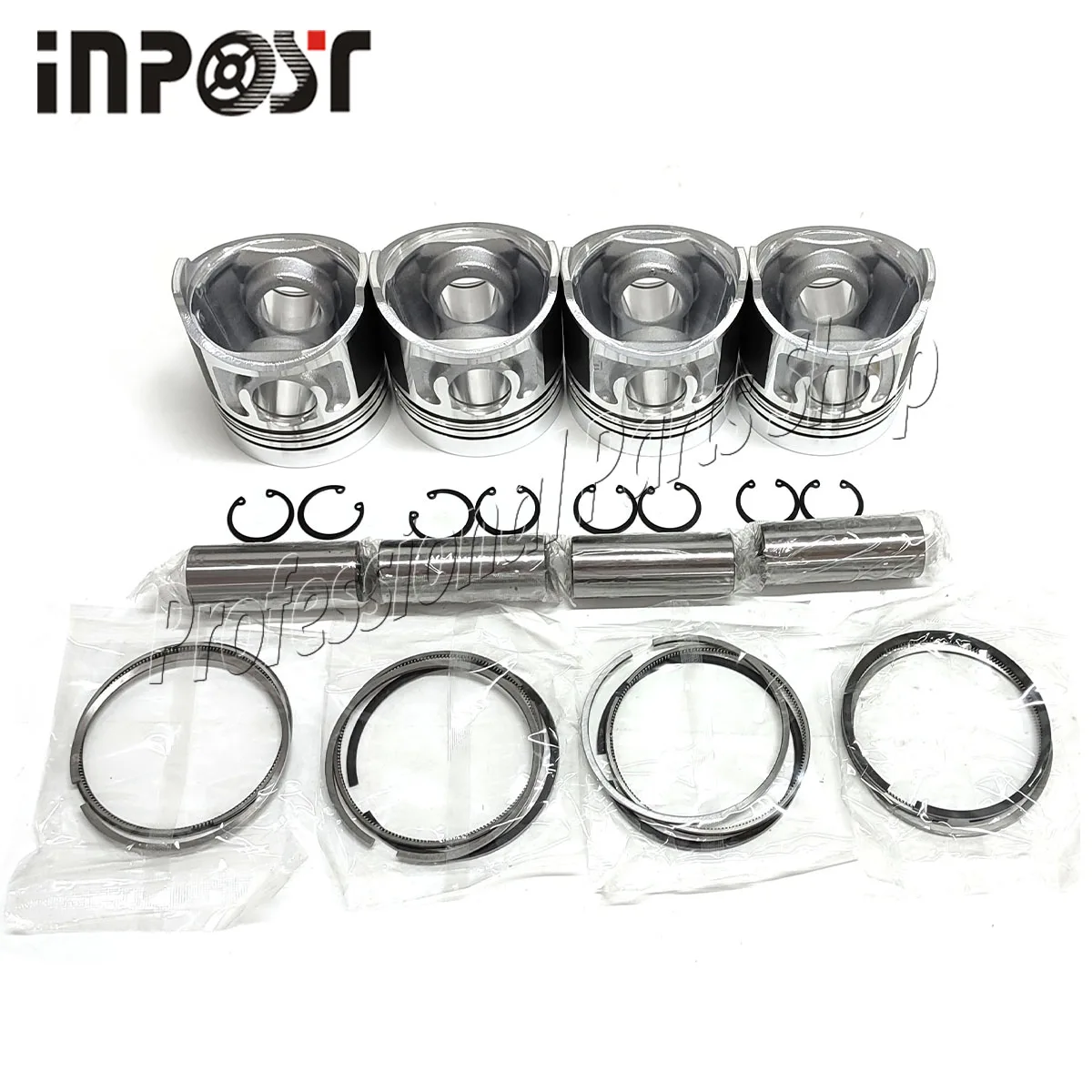 C2.2 C2.2T Piston Kit & Piston Ring Set For CaterpillarDiesel Engine （4 PCS ）