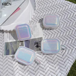 Ins Simple Magic Color Case With Hook For Apple AirPods4 Protective Case For AirPods 3 2 AirPods Pro 2 Pro 3 Bluetooth Ear Case