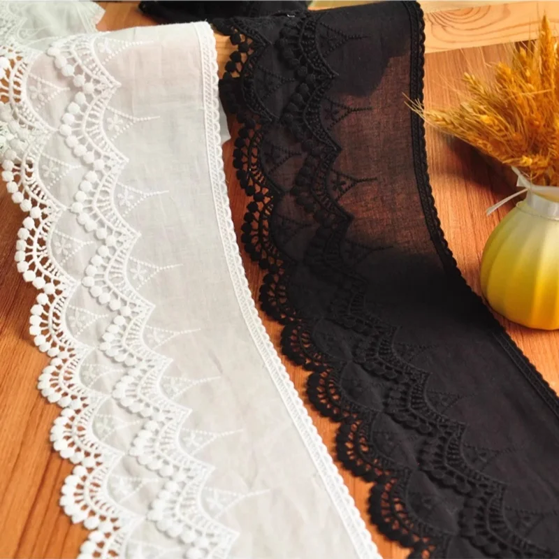 

Double-layer cotton fabric lace trim for DIY handmade collar, cuffs, hem and skirt edges of bedding, curtains, lace.
