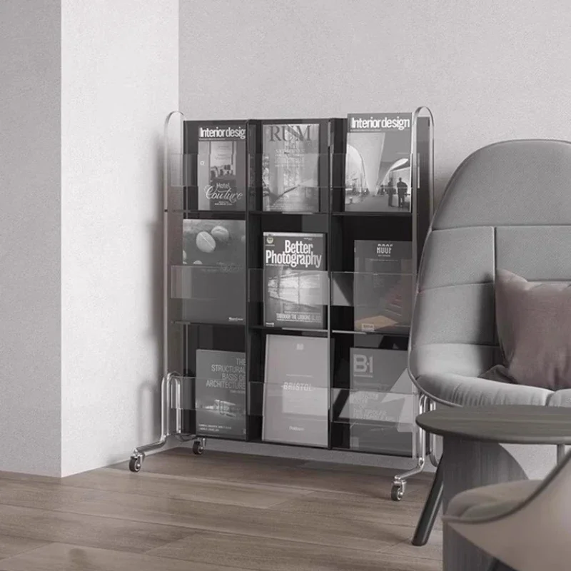 

Акриловая очистка Porte Revue, вращающийся держатель для кофейных полок, настенный дисплей, мобильный Revistero Organizador Legno, мебель