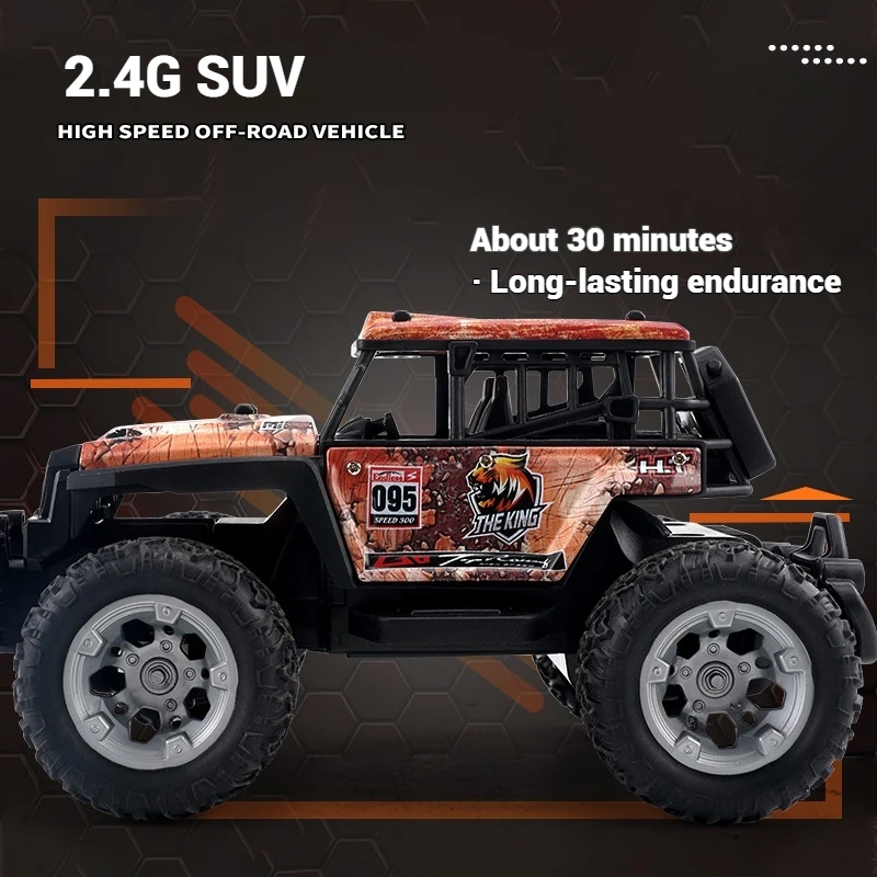 New Long-Range Electric Off-Road Remote Control Climbing Car Toy High-Speed Big Wheel Jeep Remote Control Car Children'S Toy