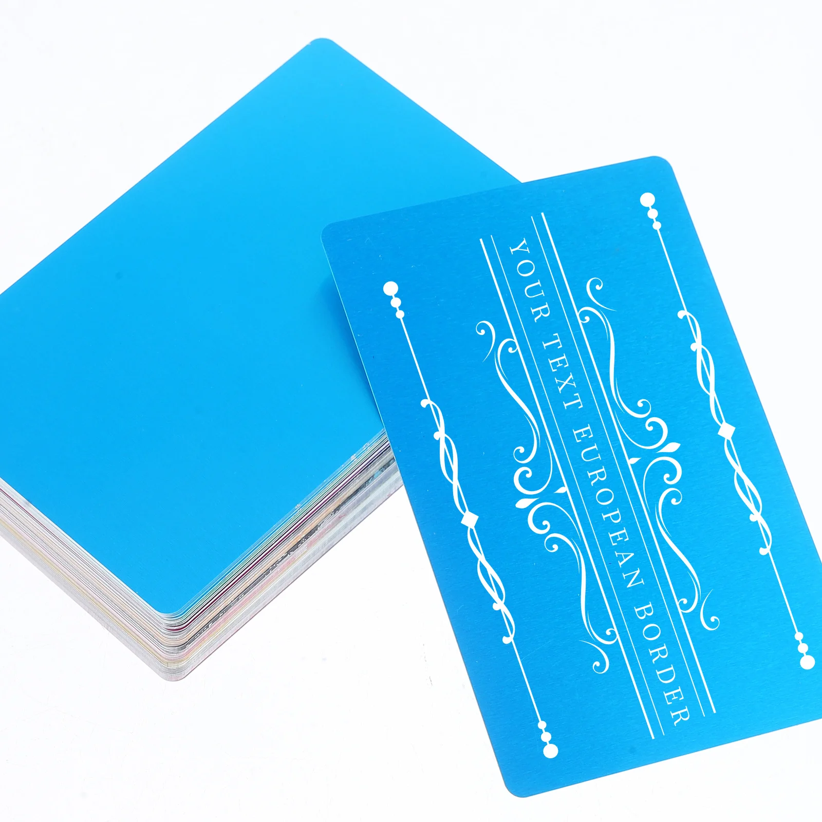 100 pcs Kartu Nama Aluminium Kosong untuk Ukiran, Cetak DIY, Kartu Nama Logam untuk Kustomisasi, Sudut Halus