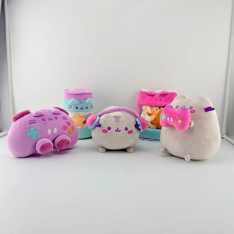Cat Fat Cat Arcade Game Plush Doll Toy 18cm Cartoon Cute Soft Drink Can Game Controller Machine Accompany Birthday Gifts