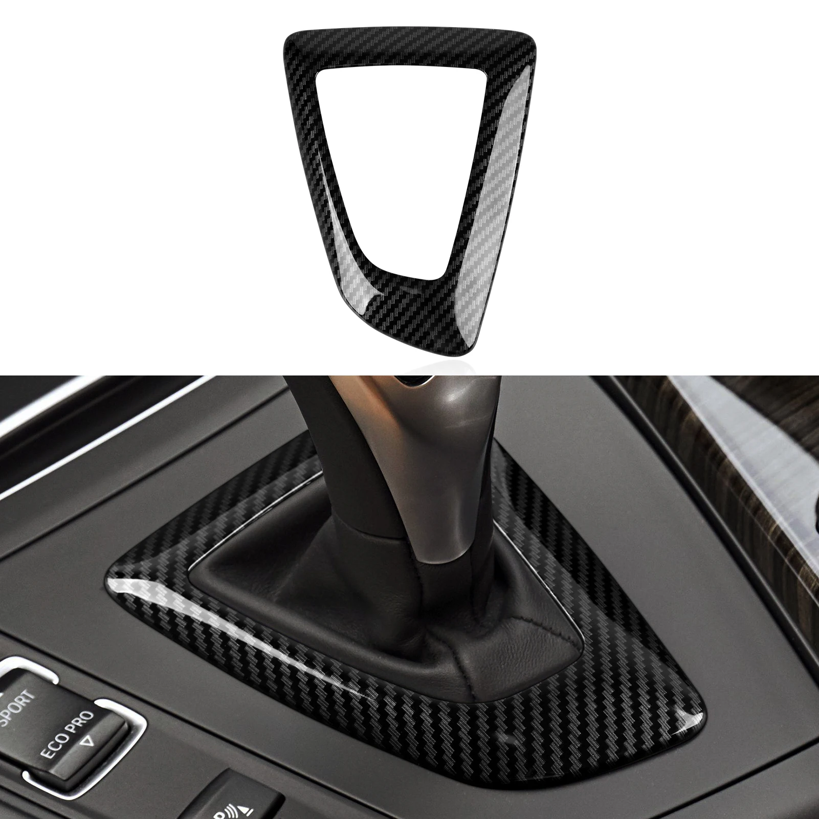 For BMW F20 F21 F22 F23 F30 F31 F32 F33 F34 3gt F35 F36 Car Center Gear Shift Head Cover ABS Trim Panel Carbon Fiber Interior