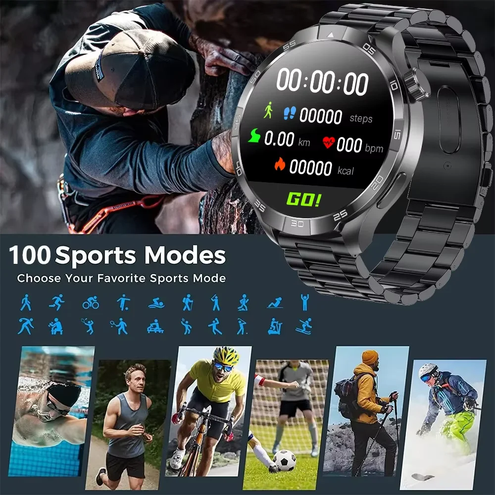 Nowy Smartwatch GT6 Pro z GPS, śledzeniem ruchu, dla Androida i iOS, zegarek męski, ekran AMOLED, wodoodporność IP68, kompas, połączenia, oryginalna inteligentna bransoletka.