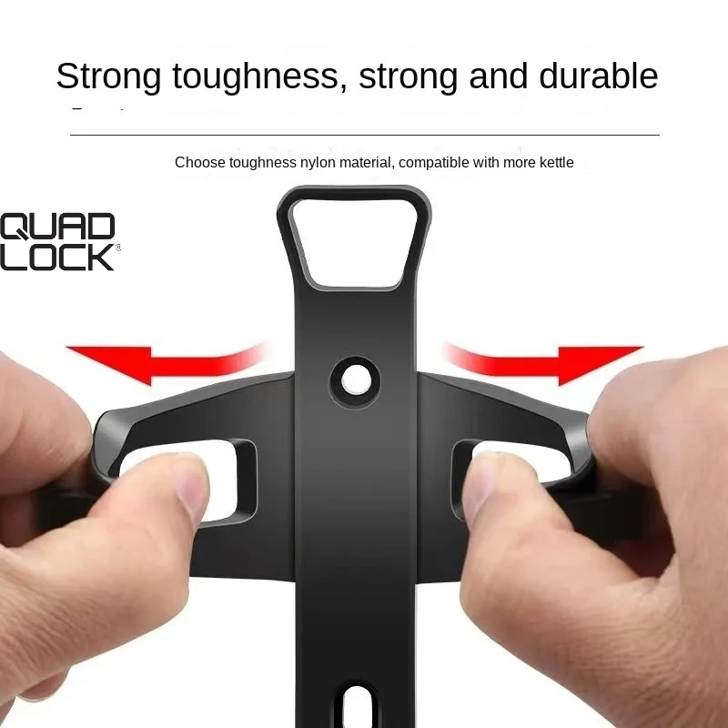 

QUAD LOCK Rotatable Bike Water Bottle Cage Multifunction Cycling Beverage Holder Adjustable Grip for Mountain Bike Road