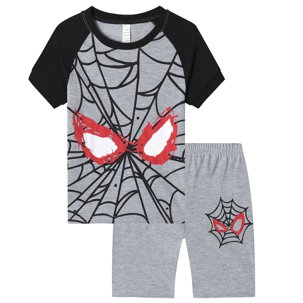 1615-conjunto-de-pijama-com-shorts-de-manga-curta-spiderweb-graffiti-boys-retardador-de-chamas-adequado-para-meninos-de-2-a-9-anos