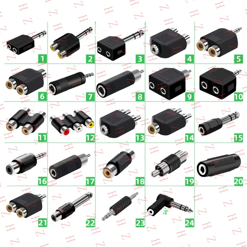 

Аудио-сплиттер-адаптер U+ с разъемами RCA Phono /6.35мм/3.5мм стерео (штекер-гнездо)【Оптовая продажа для продавцов (частные сообщения)】