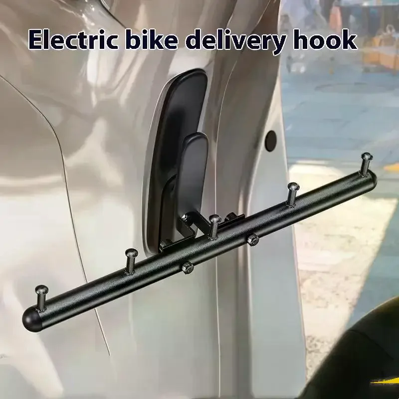 

Cross Bar Hook For Electric Bikes With Multiple Hooks Easy Installation Metal Hook Universal Multifunctional Hook