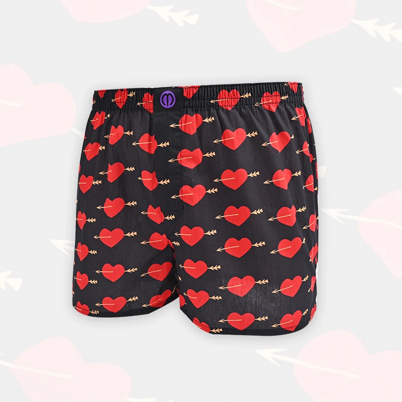 Red heart Underwear Women Pattern Cotton Comfortable Breathable Shorts For Home Leisure Korean Style Pajama Shorts