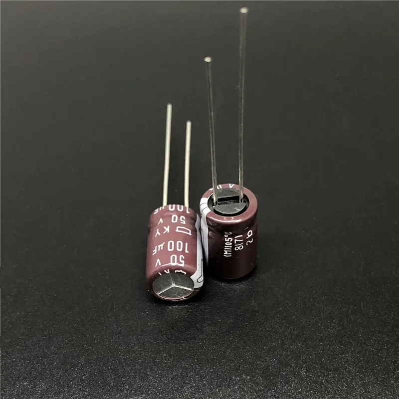 10pcs/100pcs 100uF 50V Nippon Chemi-con NCC KY Series 8x11.5mm Low ESR 50V100uF Aluminum Electrolytic Capacitor