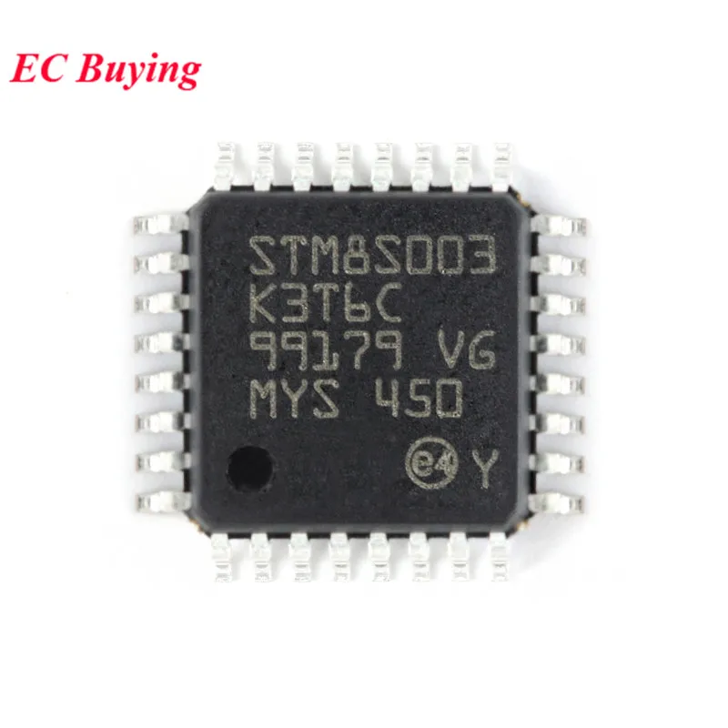 5Pcs/1pc STM8S003K3T6C STM8S003 STM8S 003K3T6C LQFP-32 16MHz 8KB Flash 8bit Microcontroller MCU IC Controller Chip New Original