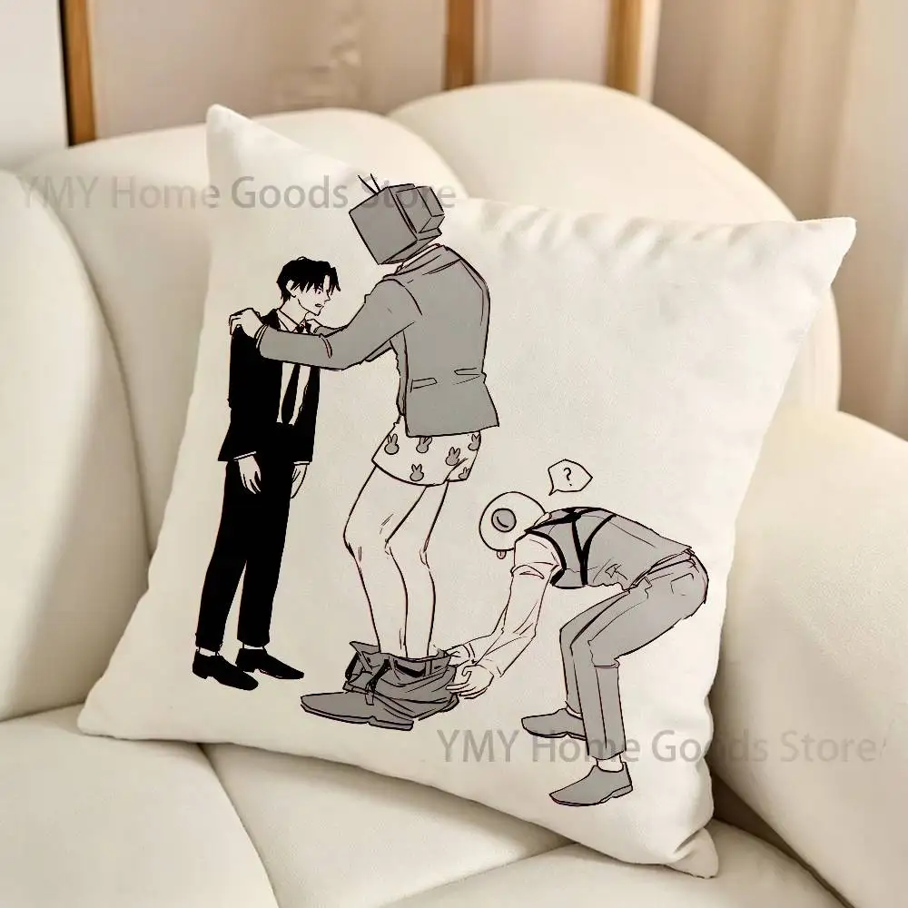Popular K-Kim Soleum Ghost Story Office Worker Print Throw Pillow Cover Square Cushion Case for Living Room Bedroom Decor