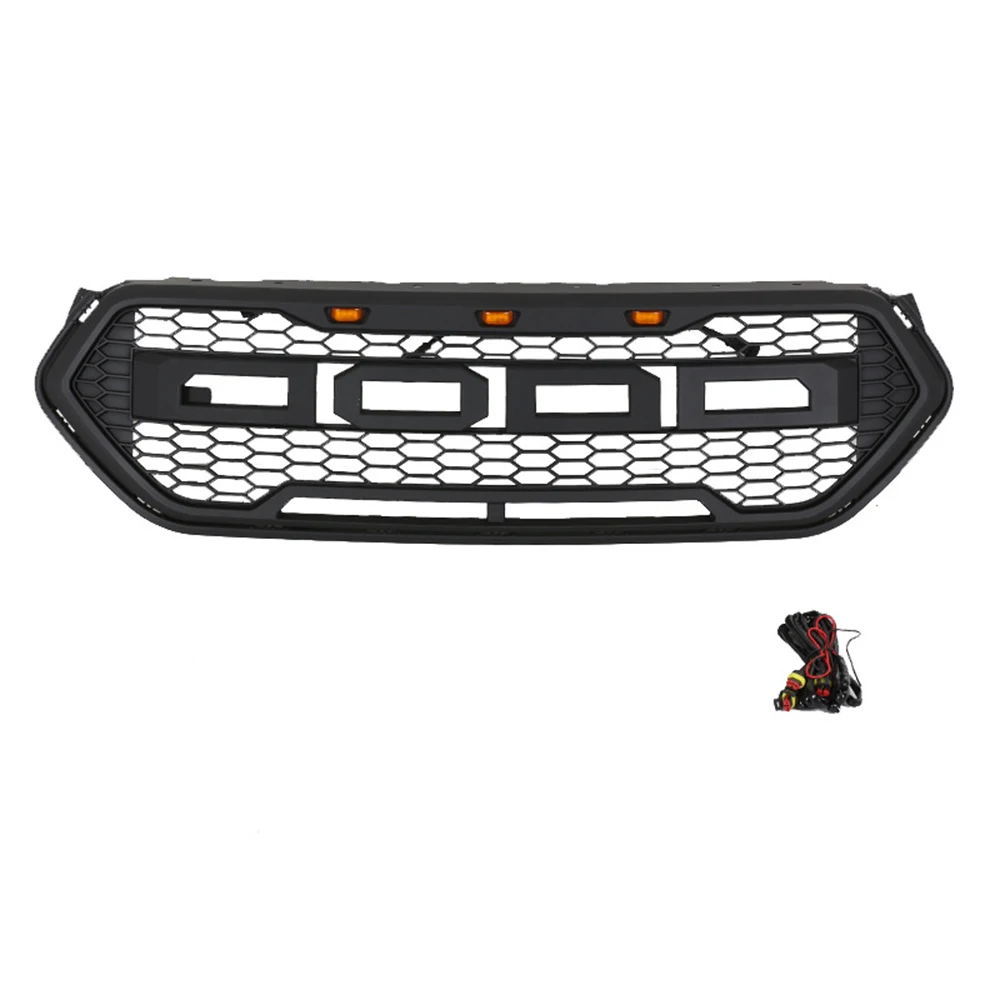 Matte Black Or Grey Grille ABS Front Bumper Mask Mesh LED Racing Grills Upper Grid For Ford Escape Kuga 2016 2017 2018 2019