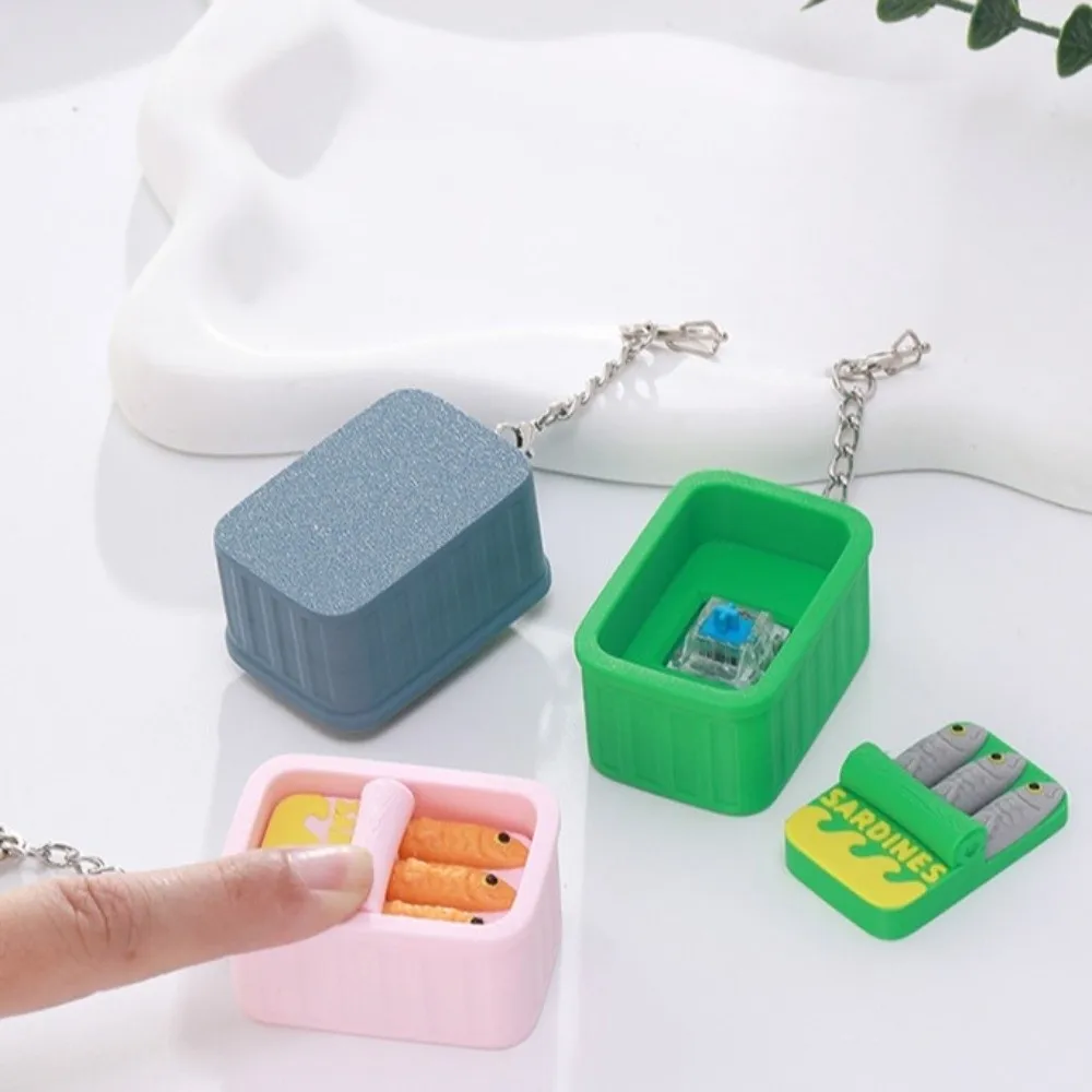 3D Printed Sardine Clicker Press Sound Device Simulation Cute Design Sardine Tin Decompression Novelty Button