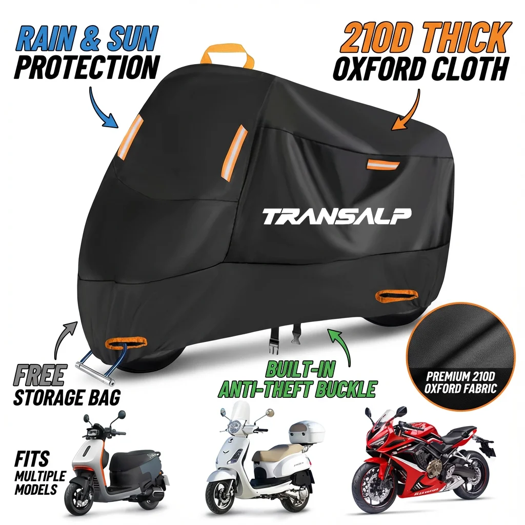 

Водонепроницаемый чехол для мотоцикла Honda XL750 Transalp 2023- (XL650, XL 750, 650) – защита от УФ-излучения и дождя для использования на улице