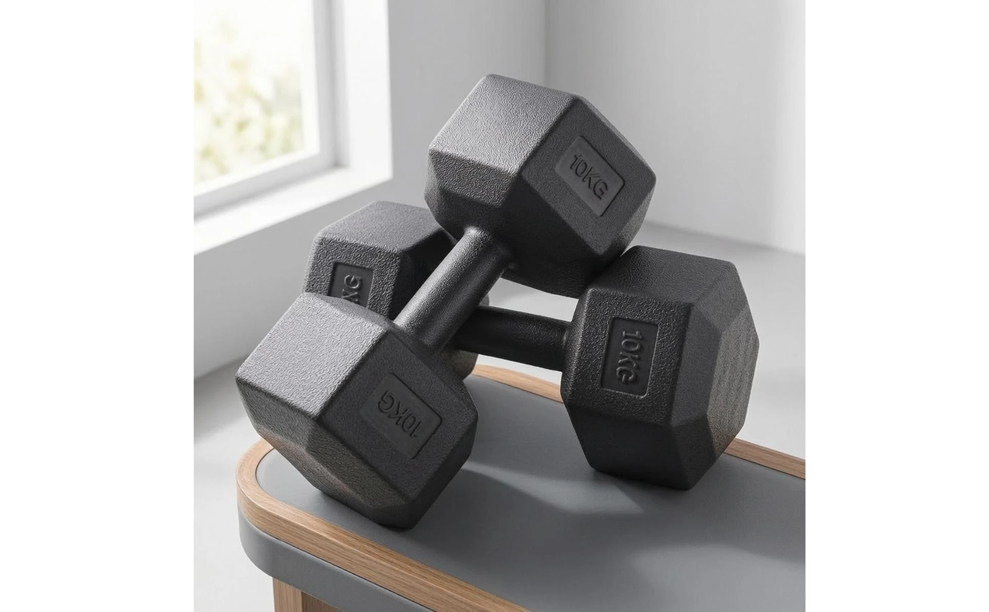 Hex Dumbbells Cast-Style Hex Dumbbell Hexagonal Dumbbells Flat-Sided Strength Training Weights Long-Lasting