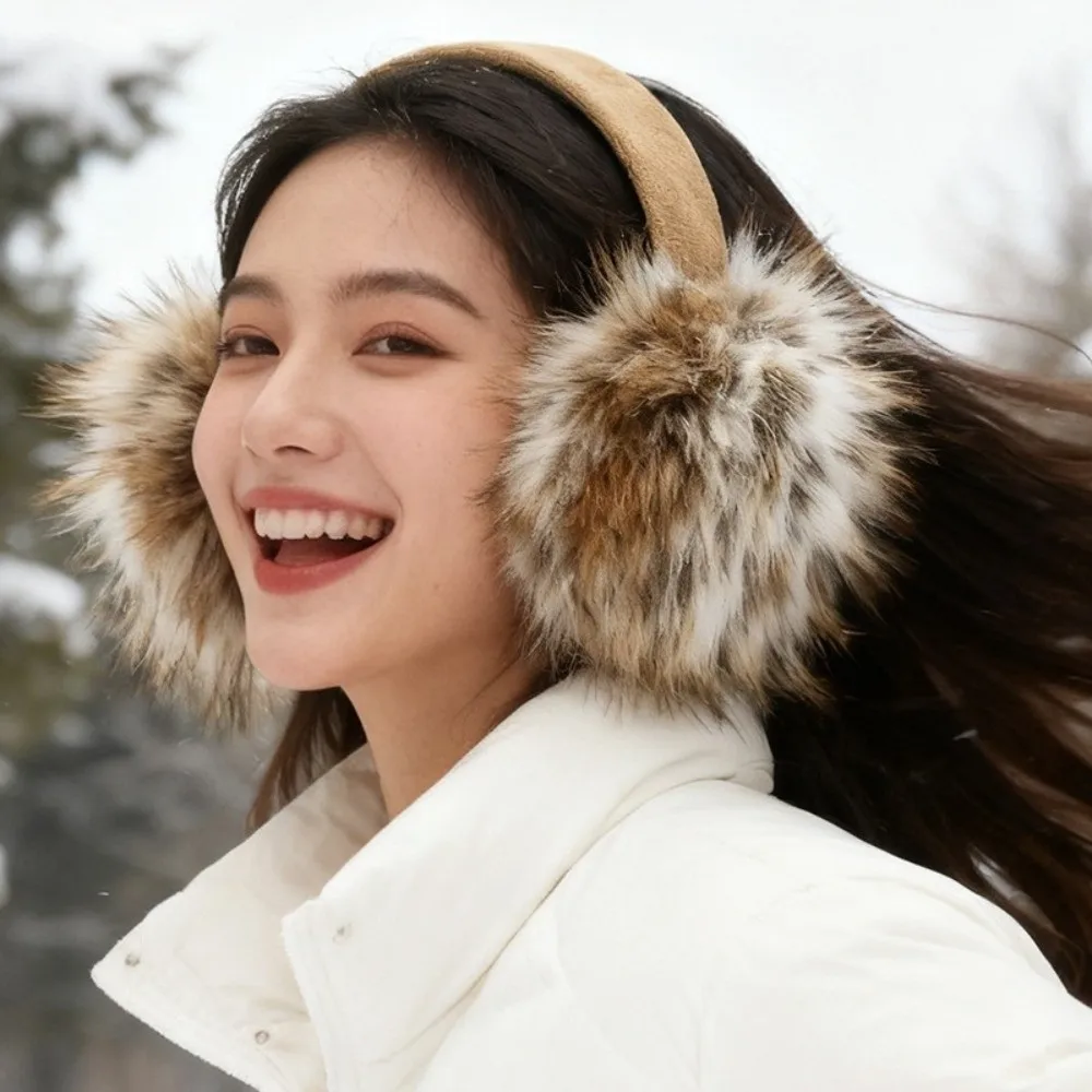 Cozy Windproof Ear Muffs Foldable Korean Style Ear Protectors Anti-Freezing Warm Lining Ear Warmers for Women