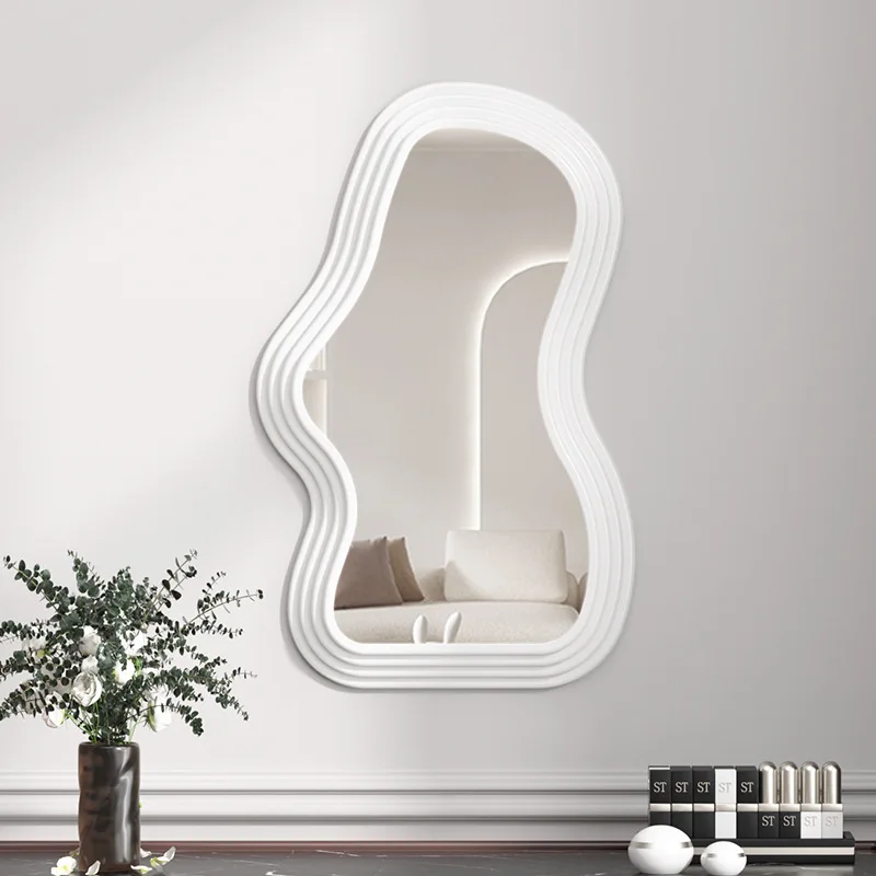 Modern French Style Cloud Shaped Irregular Vanity Mirror Wall Mounted Desktop Vanity Mirror for Bathroom Bedroom Home Decor