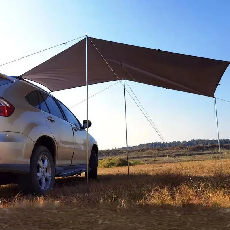 

Car Camping Shade Canopy Car Awning Tailgate Tent Anti-UV Extra Large Rain Fly Camping Sun Shelters Car For Outdoor Travel Car