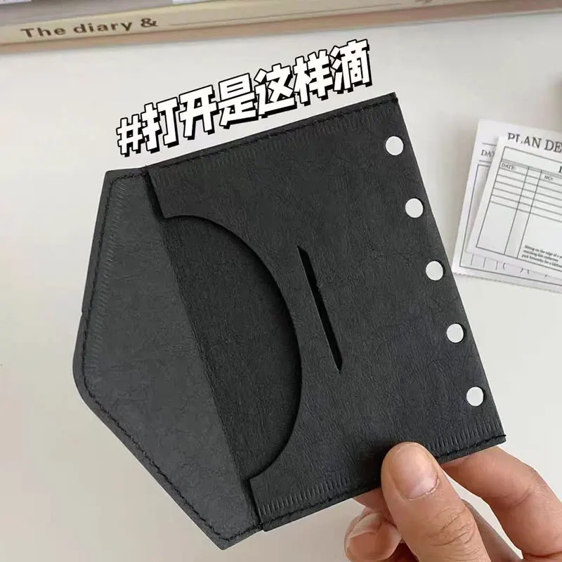 3Pcs 5Holes M5 Loose Leaf Kraft Paper Pocket Refills Card Storage Bag Notebooks Bag Planner Inner Storage Pouch Organizer