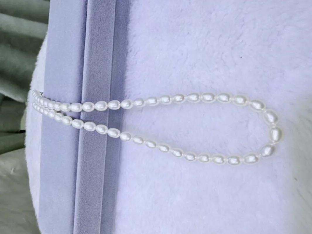 

Classic 6-7mm Drop South Sea White Pearl Necklace 18inch 925s