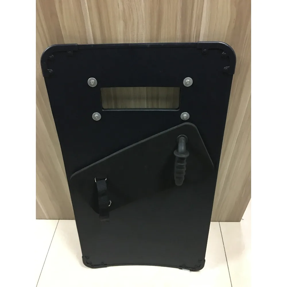 Protection Uhmwpe Defense Tactical Shield Glass Window Handles Safety Protective Black PE Full Coverage Self Security Shield