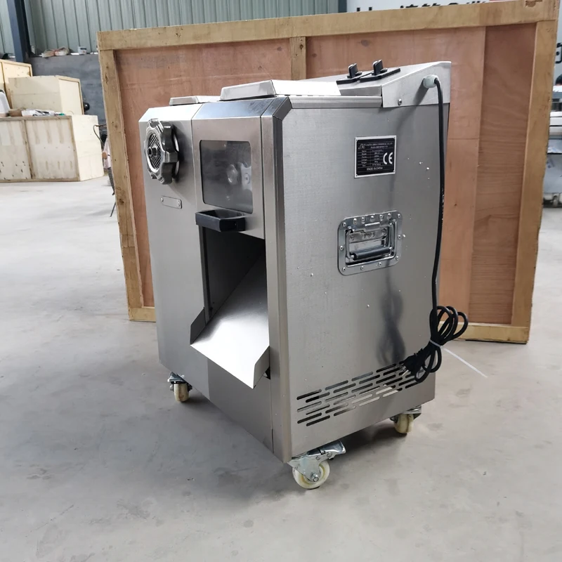 Мясорезка, быстрая мясорубка, электрическая коммерческая слайсер, полностью автоматическая машина для нарезки кубиками, кубик из нержавеющей стали