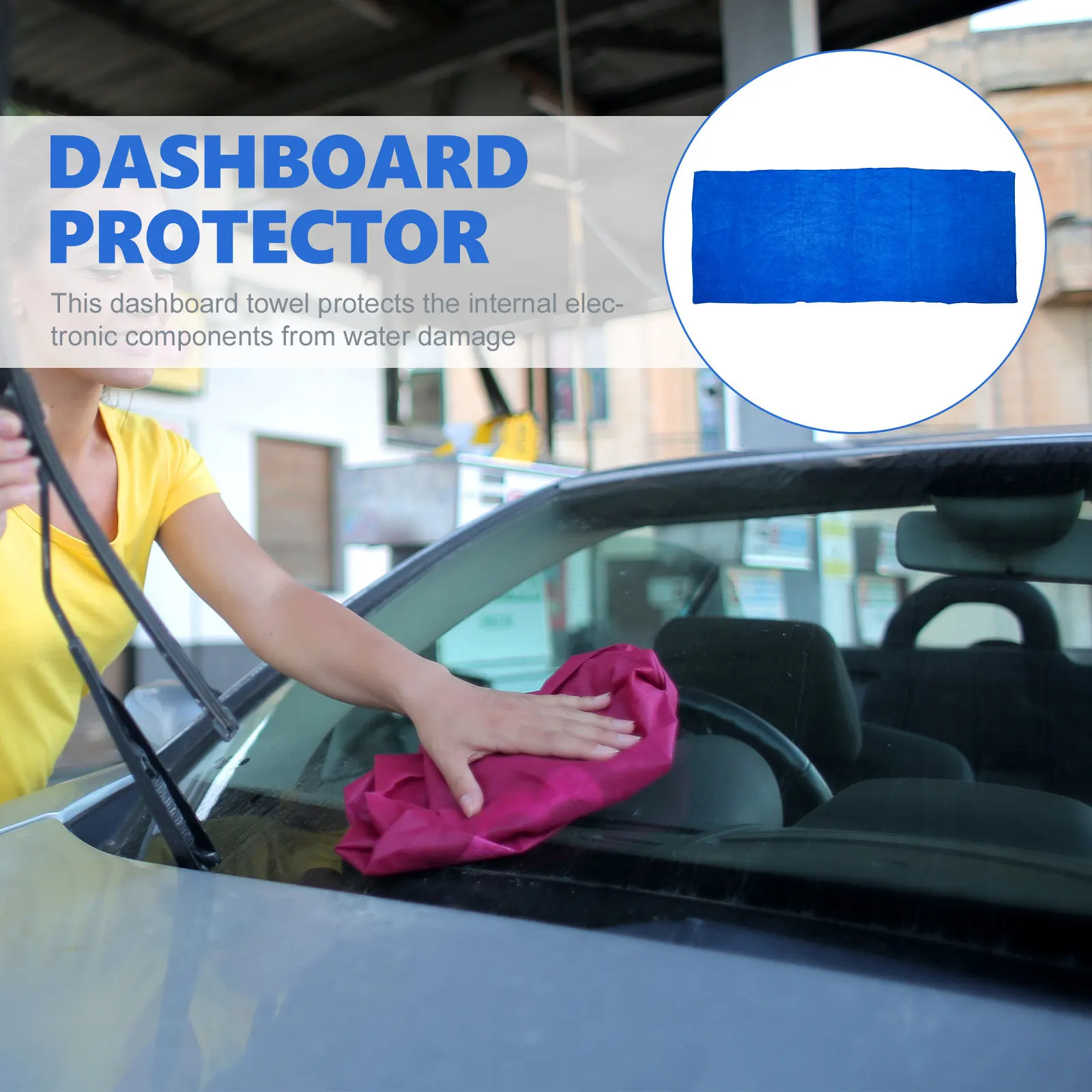 

Car Dashboard Towel Mat Microfiber Compact Washable Non Slip Dash Cover for Windshield Cleaning Tinting Electronic Component