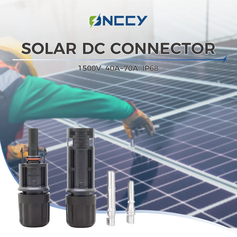 ONCCY 5Pair of Solar Connector Solar Plug Cable Connectors for Solar Panels Photovoltaic System 40A 1500VDC，DC Solar Connector