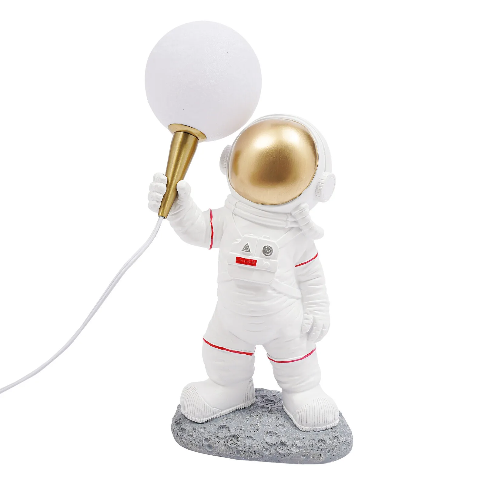Lampu Meja Astronot 16 Inci Lampu Malam Modern Berbentuk Astronot Lampu Meja Lampu Samping Tempat Tidur