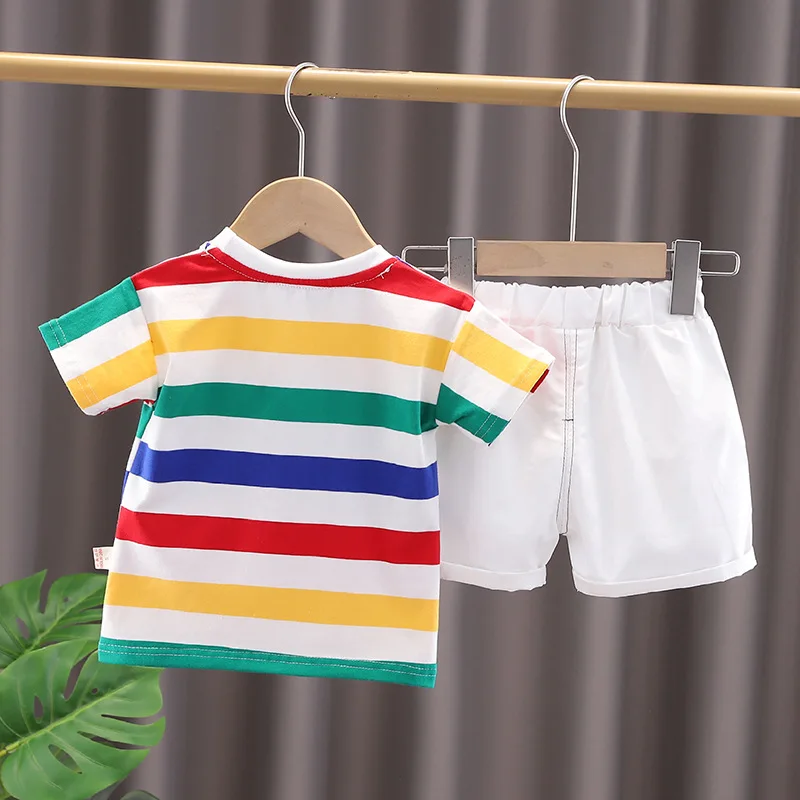 Summer Cute Cartoon Dinosaur Fashion Children O-neck T-shirt+Shorts+Bag Toddler Baby Boys Girls Clothes Set New Kids Tracksuits