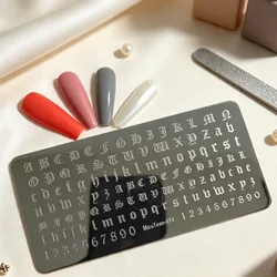 Gothic Alphabet Stamping Plate Gothic Letter Nail Plate Art Letters Nail Stamp Plate Mouteen-014