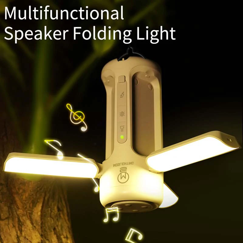 Maetff 9000 мАч складной фонарь для кемпинга перезаряжаемая лампа фонарь Flashlight Bluetooth Speaker Intelligent Outdoor Tent светильник