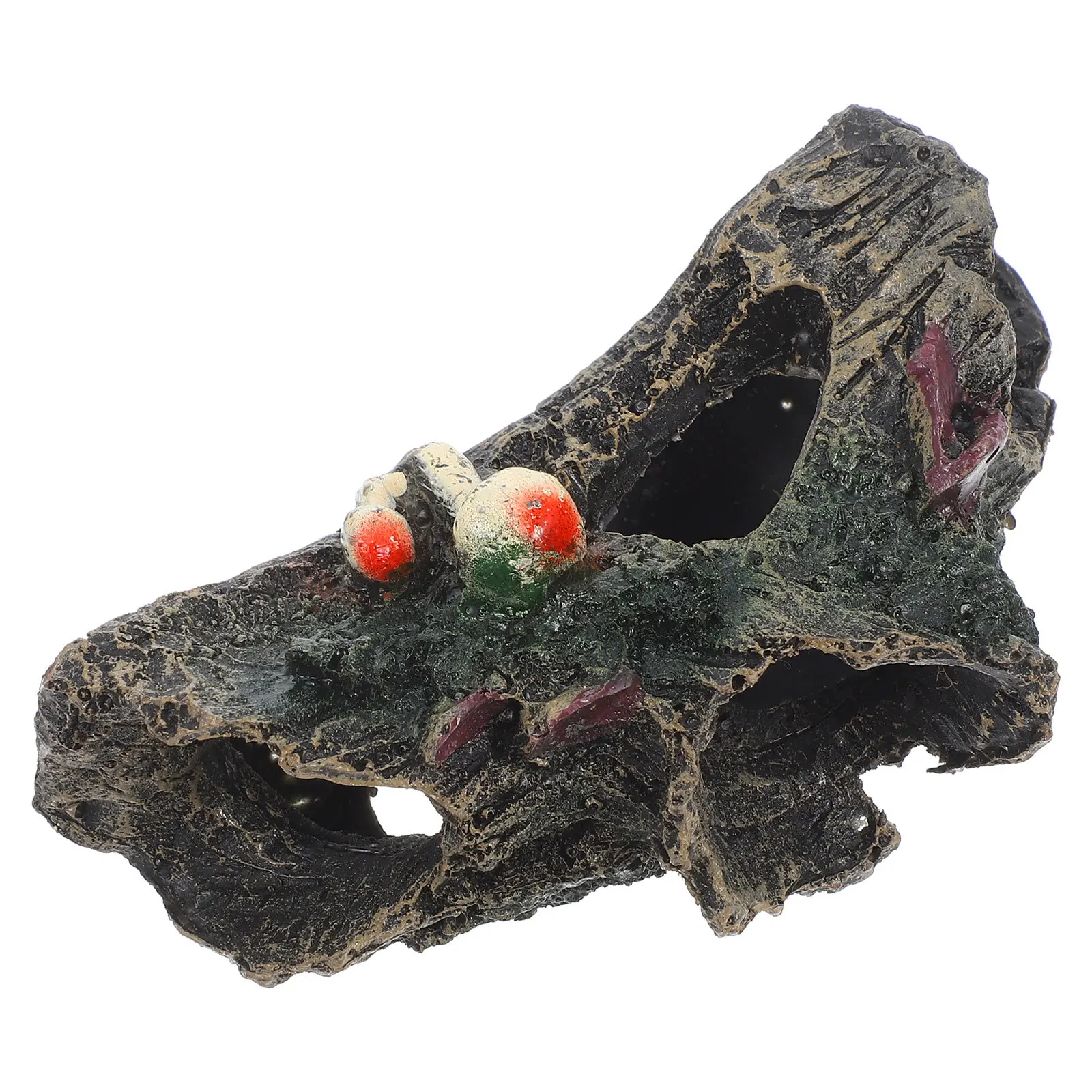 

Aquarium Resin Hollow Tree Trunk Decor Fish Tank Hideout Reptile Climbing Log Betta Cave Turtle Hideaway Ornament