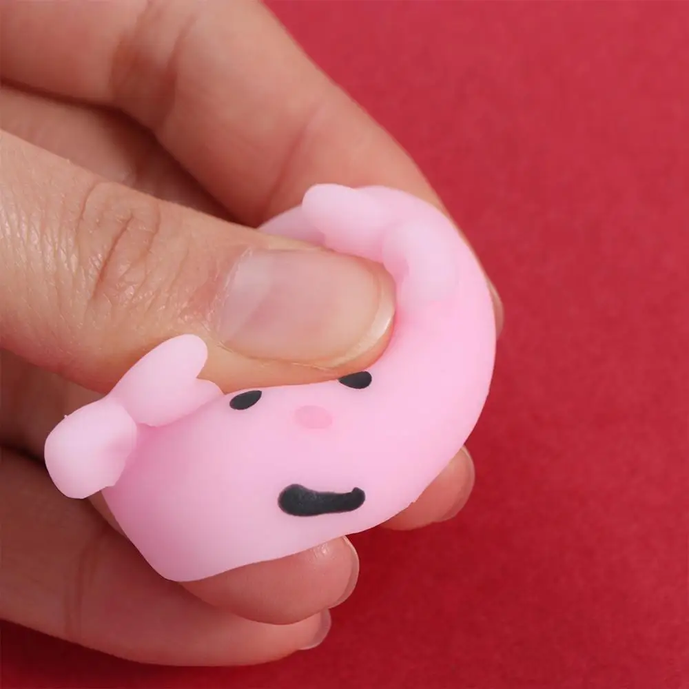 Divertidos juguetes suaves de Navidad, juguete elástico de rebote lento para apretar a mano, juego de Navidad de estilo aleatorio Kawaii para trabajadores de oficina