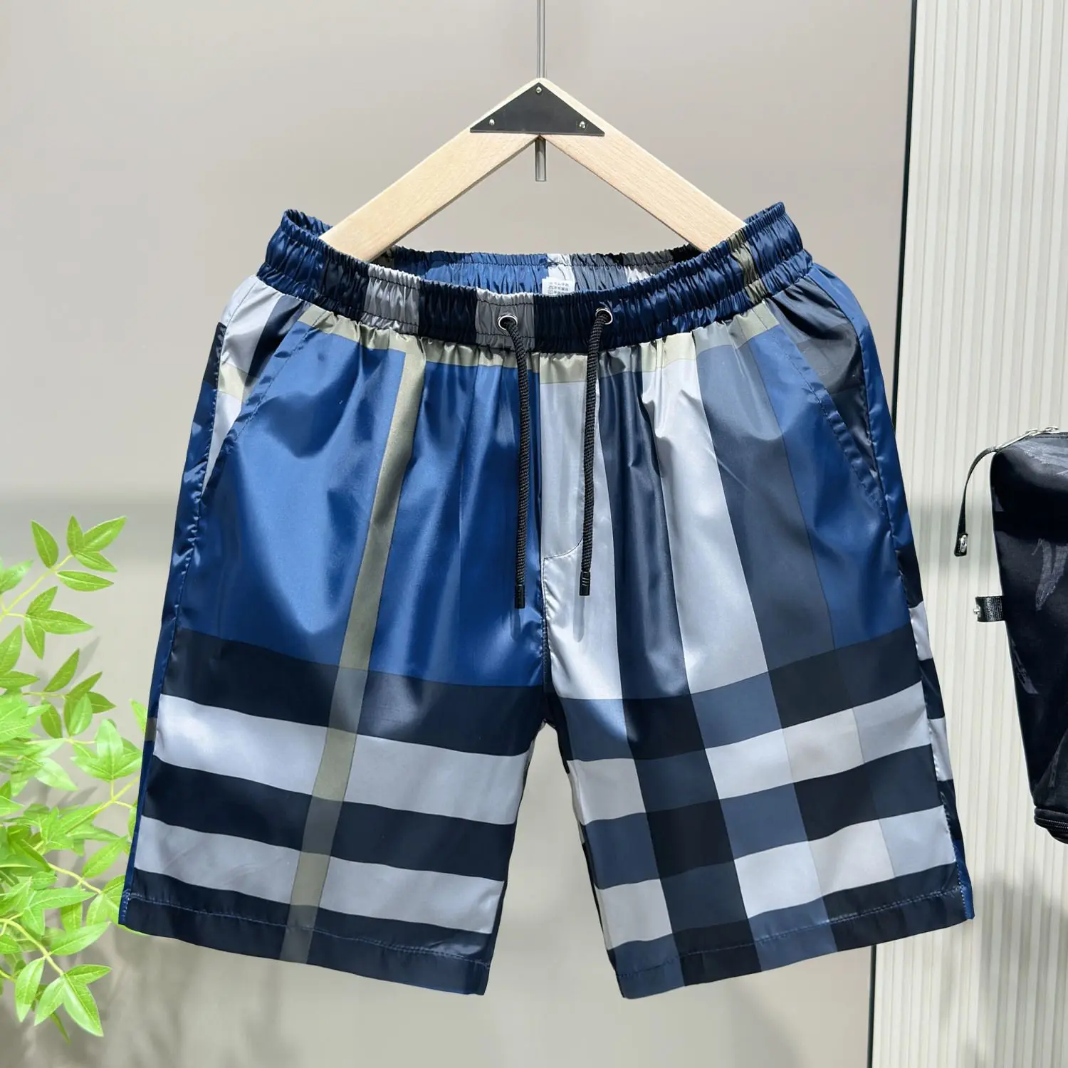 2024 Men\'s Straight Shorts Thin Summer Quick-Drying Outer Wear Beach Pants Home Casual Five-point Medium Pants Large Pants