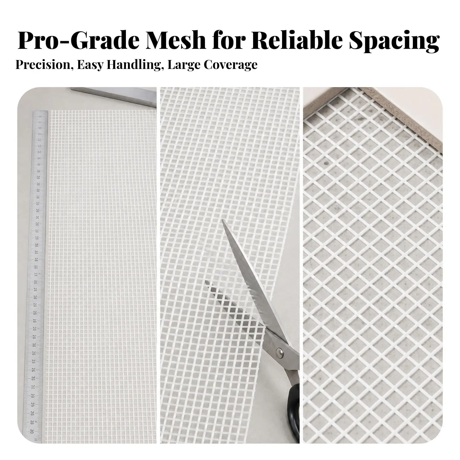Glass Fiber Mosaic Backing Sheet for Tile Alignment with 4mm Grid for Home Renovation