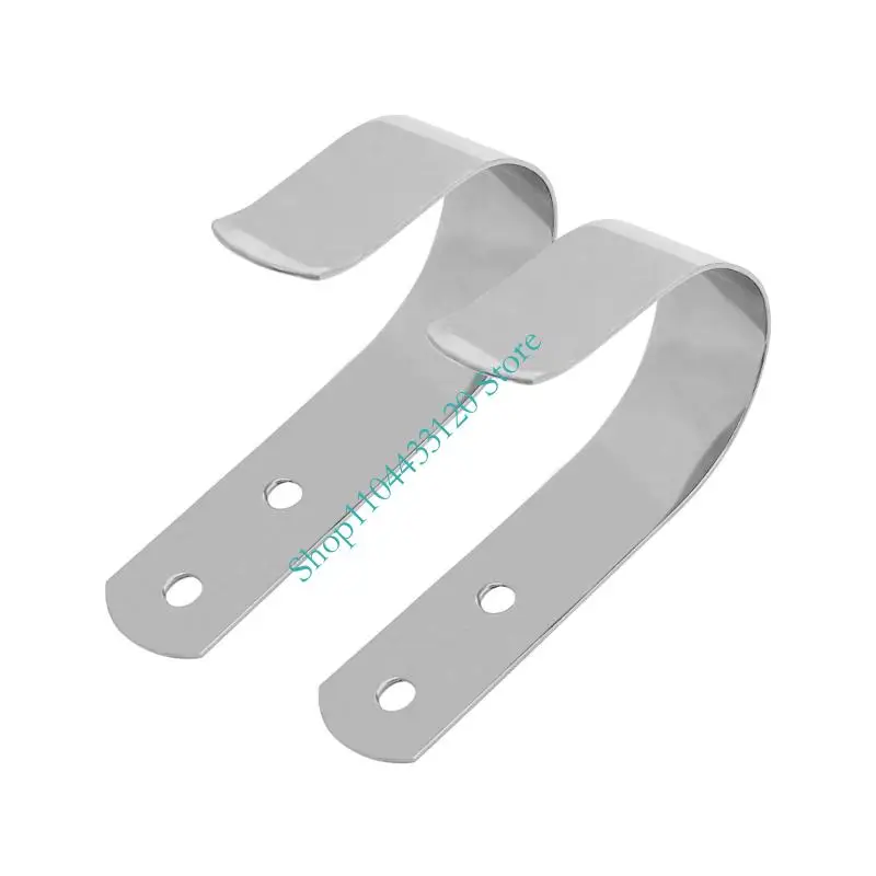 J-Shaped Clothes Hook Wall Mounted Hooks Stainless Steel Double Hole Wall Mount Hanger for Coat Clothes Hat Bag
