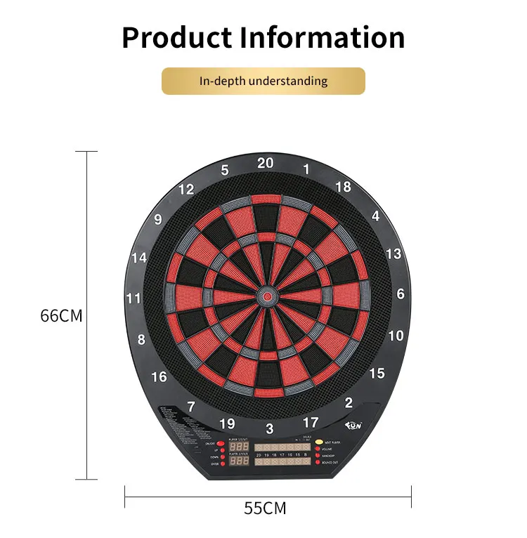Oem Specially Design Dart Boards Built-In Players Miss Dart Function Handicap Function And Sound Switch Button Dart Boards