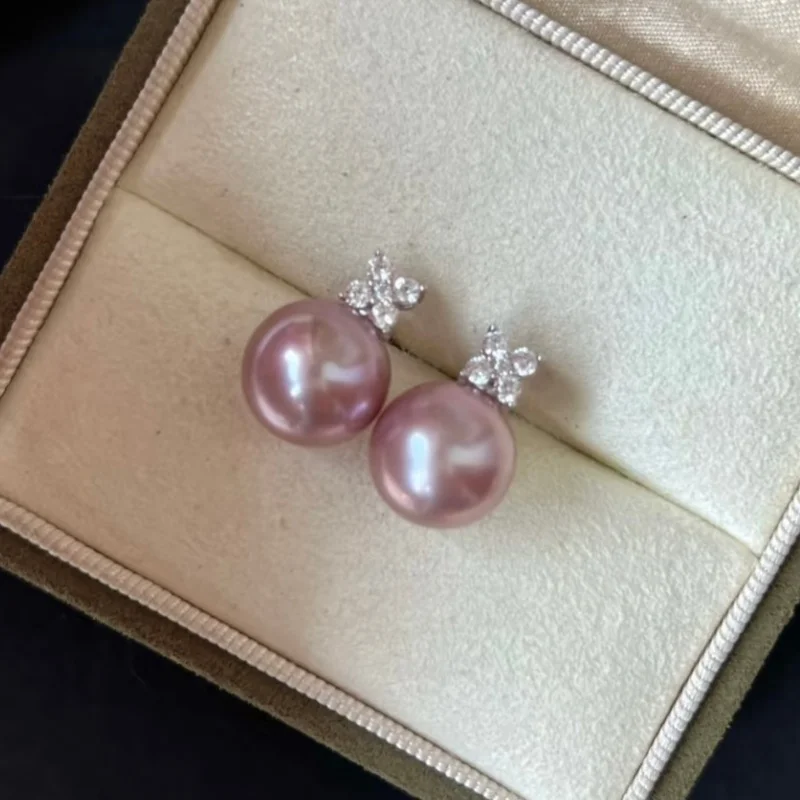 

SGARIT Natural Edison Pearl Stud Earrings AAAA Freshwater Pearls 11-12mm 925 Sterling Silver Earrings for Women Jewelry Gift